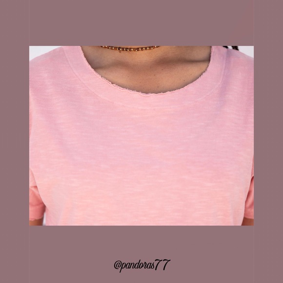 EVY’S TREE—“THE MARCIA”: THE PERFECT SLUB-KNIT 3–TIERED, RUFFLED TOP IN SALMON!! - Picture 5 of 12